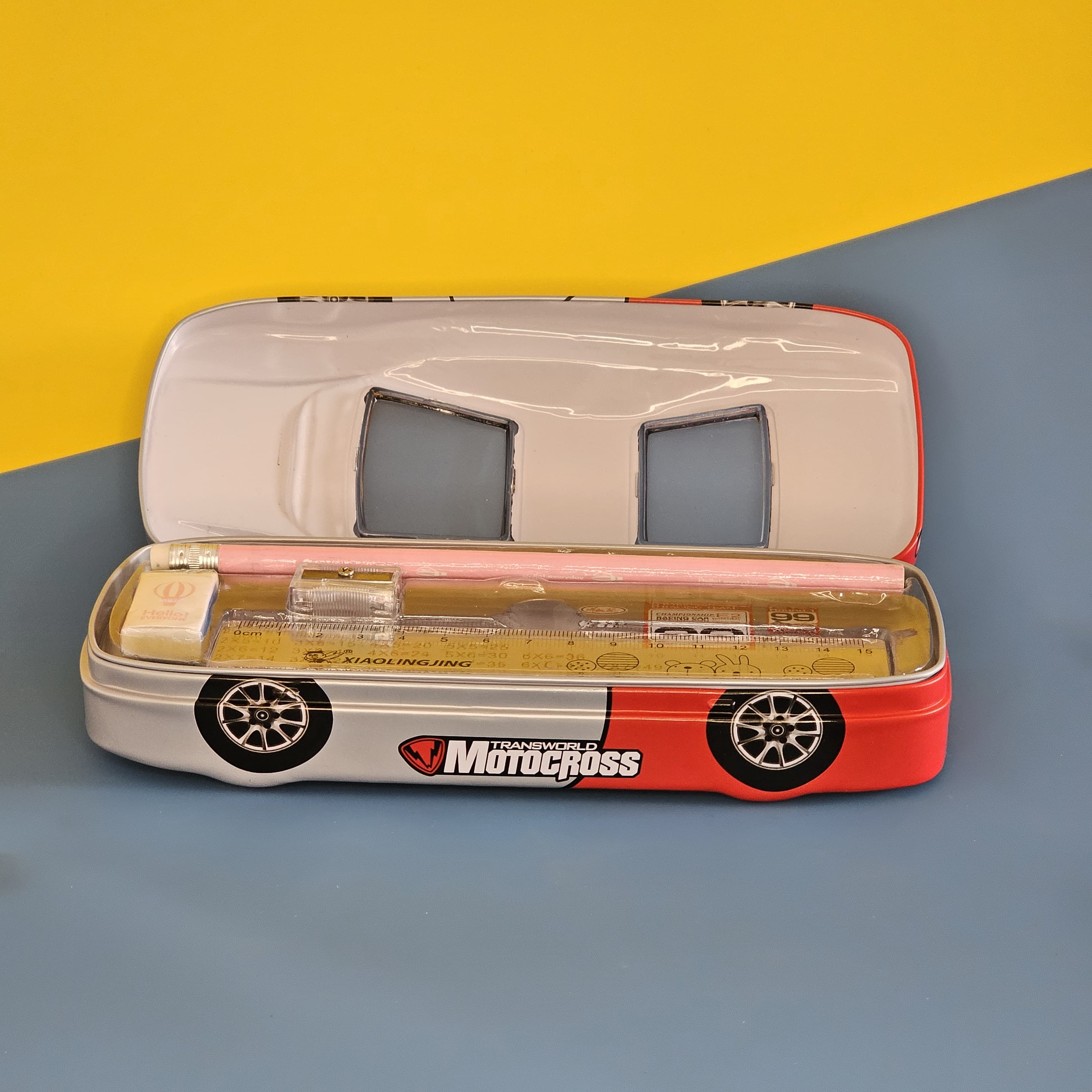 Race car-shaped pencil box for kids – Stylish and durable stationery organizer featuring a red and black sports car design, perfect for school supplies. Ideal gift for children and students."
This ALT text includes relevant keywords like "race car-shaped pencil box," "stationery organizer," "school supplies," and "gift for children" to improve search visibility. Let me know if you want any modifications